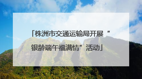 株洲市交通运输局开展“银龄端午福满情”活动